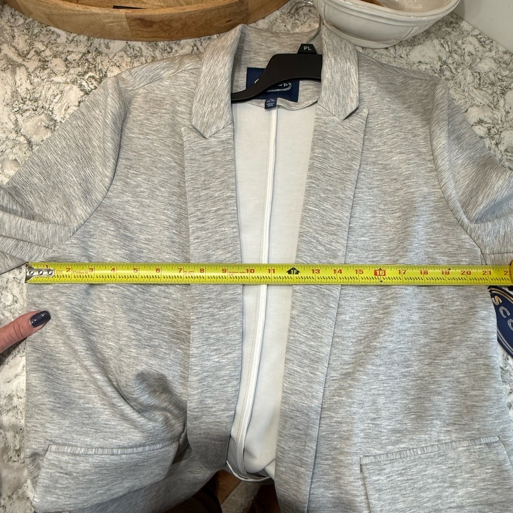 NWT Scoop Gray Knit Scrunch Sleeve Jacket, XL - Picture 12 of 14